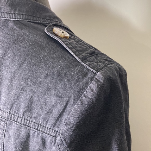 Double Zero 100% Cotton Ruffled Front Button Jacket Size M - Picture 9 of 13